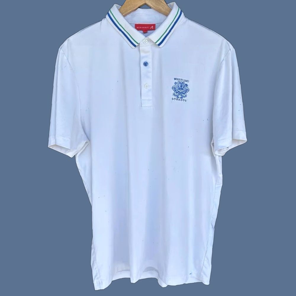 Vintage Redvanly Polo Shirt Men L White Golf Preppy Logo Embroidered Breathable Stretch All Seasons Size US L / EU 52-54 / 3 - 1 Thumbnail