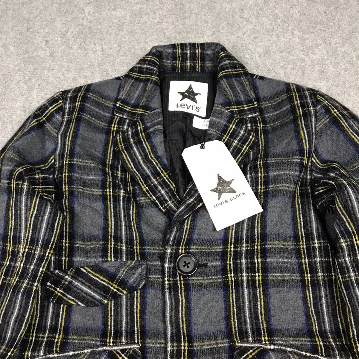 Levi's Vintage Clothing LEVIS BLACK CHECK WOOL BLAZER COAT JACKET Size US S / EU 44-46 / 1 - 2 Thumbnail
