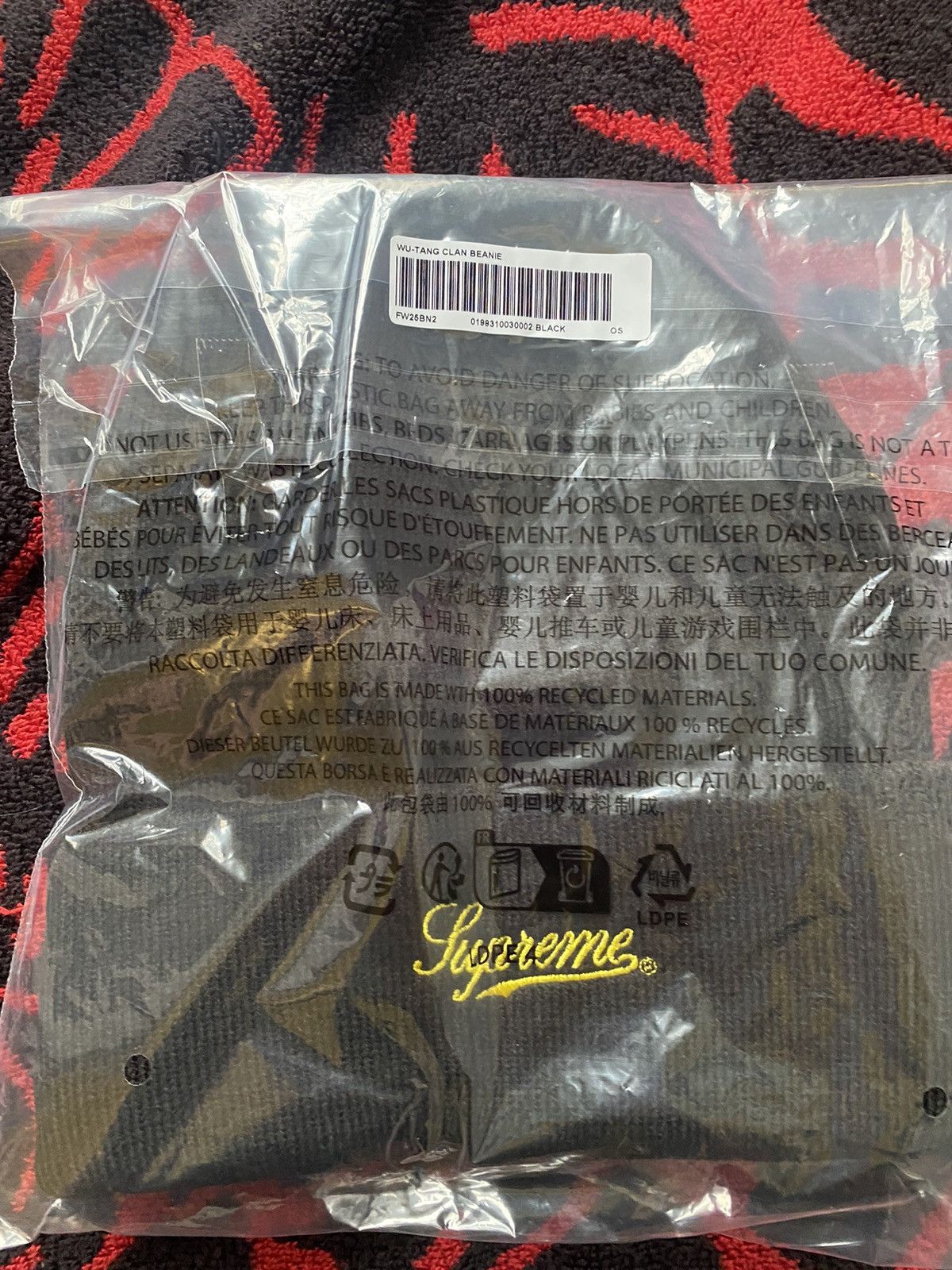 Supreme Supreme Wu-Tang Beanie Black Size ONE SIZE - 3 Thumbnail