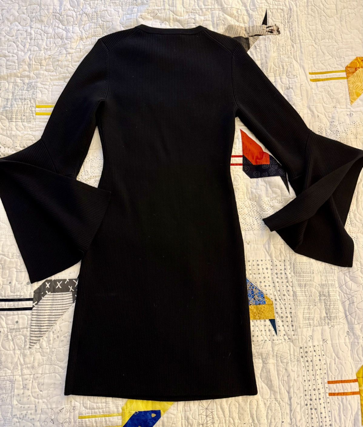 Michael Kors Michael Kors- Wool Blend Flare Sleeve Dress- L Size L / US 10 / IT 46 - 2 Thumbnail