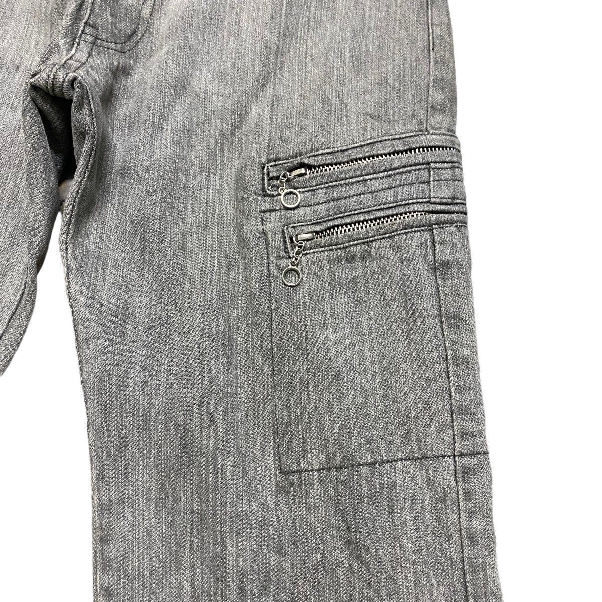 Japanese Brand RUPERT EDGE Grey Denim Flare Cargo Pants Size US 30 / EU 46 - 6 Thumbnail