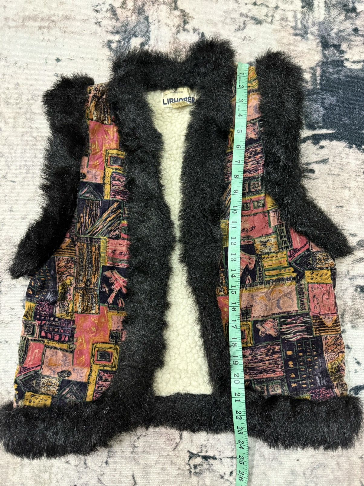 Japanese Brand × Vintage Libhober Floral Mohair Trimming Fur Vests Size US S / EU 44-46 / 1 - 11 Thumbnail