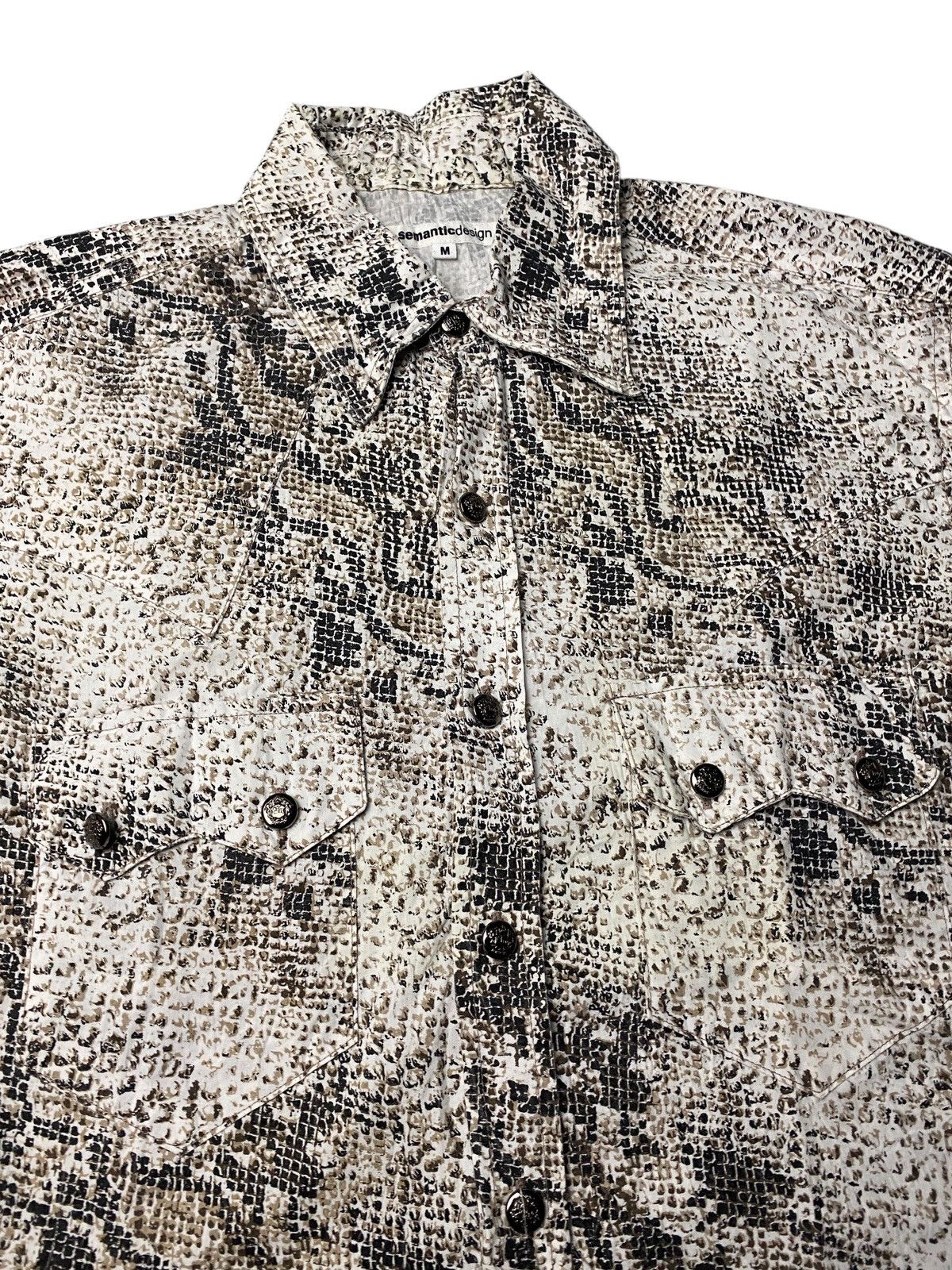 14th Addiction 2000's Semantic Design Snakeskin Pattern Shirts Size US M / EU 48-50 / 2 - 2 Thumbnail