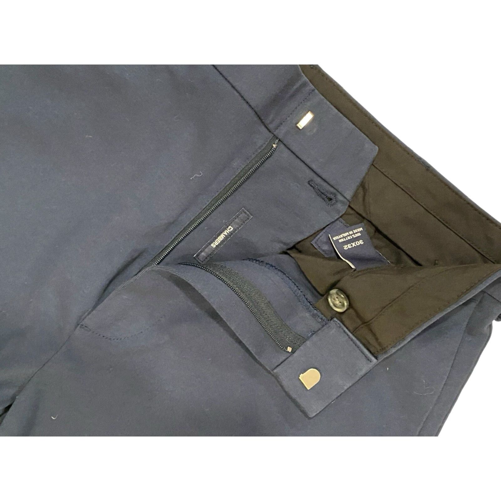 Cremieux Cremieux Chino Pants Mens Navy Blue Comfort Straight Fit NWT 30x32 Size US 30 / EU 46 - 7 Thumbnail