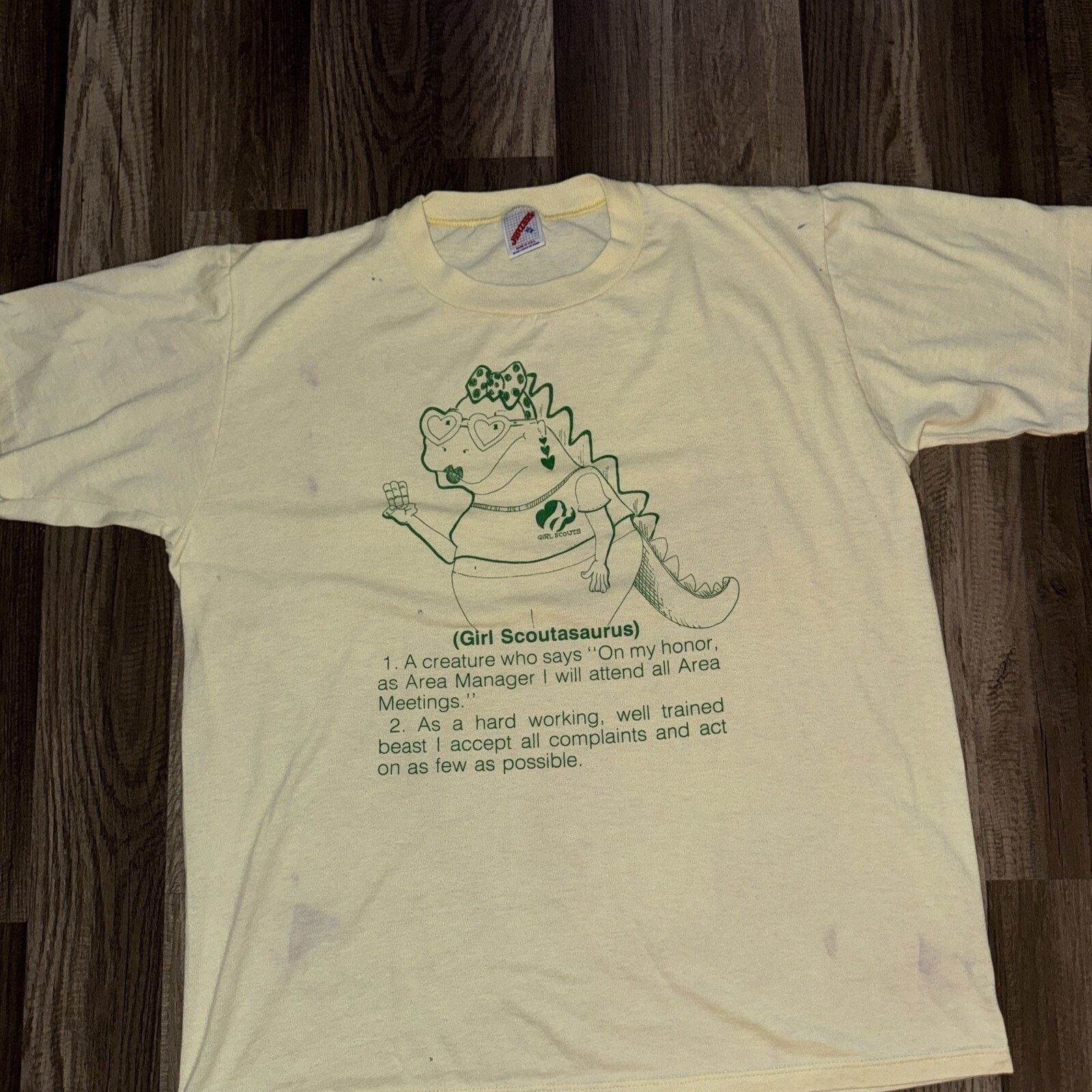 Jerzees Single Stitch Girl Scout T-Shirt Yellow XL 22x26.5 Jerszees Size US XL / EU 56 / 4 - 1 Thumbnail