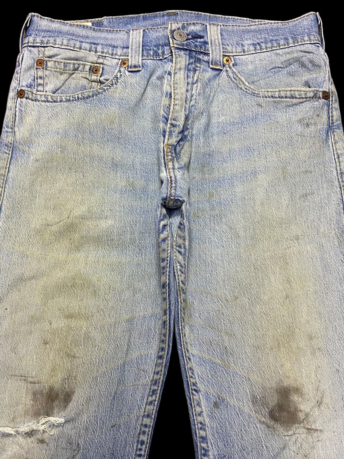 Levi's Made & Crafted Vintage Levis Big E Grunge Distressed Loose Jeans Size US 33 - 3 Thumbnail