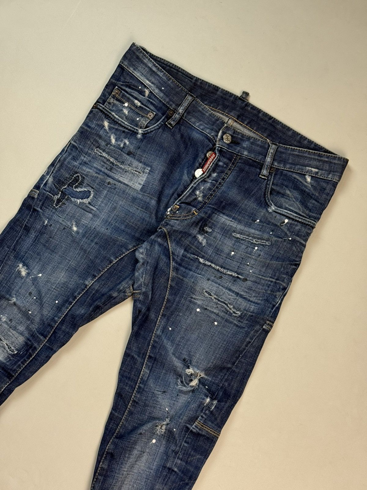 Dsquared2 Dsquared2 Men’s Distressed Denim Tidy Biker Jeans Size 48 Size US 32 / EU 48 - 2 Thumbnail