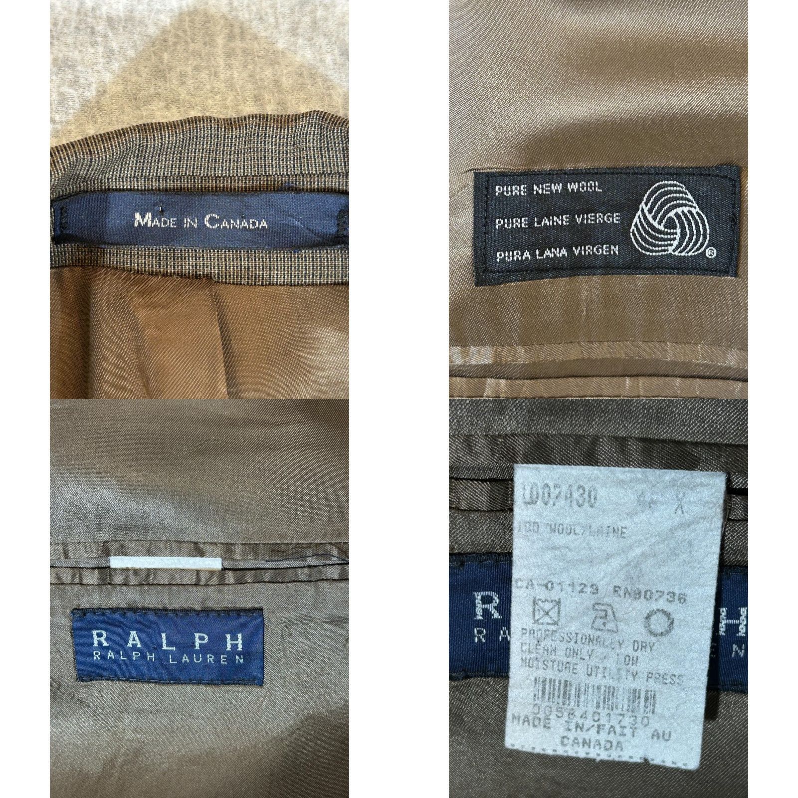 Ralph Lauren Ralph Lauren Suit Jacket Mens 48 Brown Wool Blazer Sport Coat RALPH 2 Button Size 48R - 8 Thumbnail