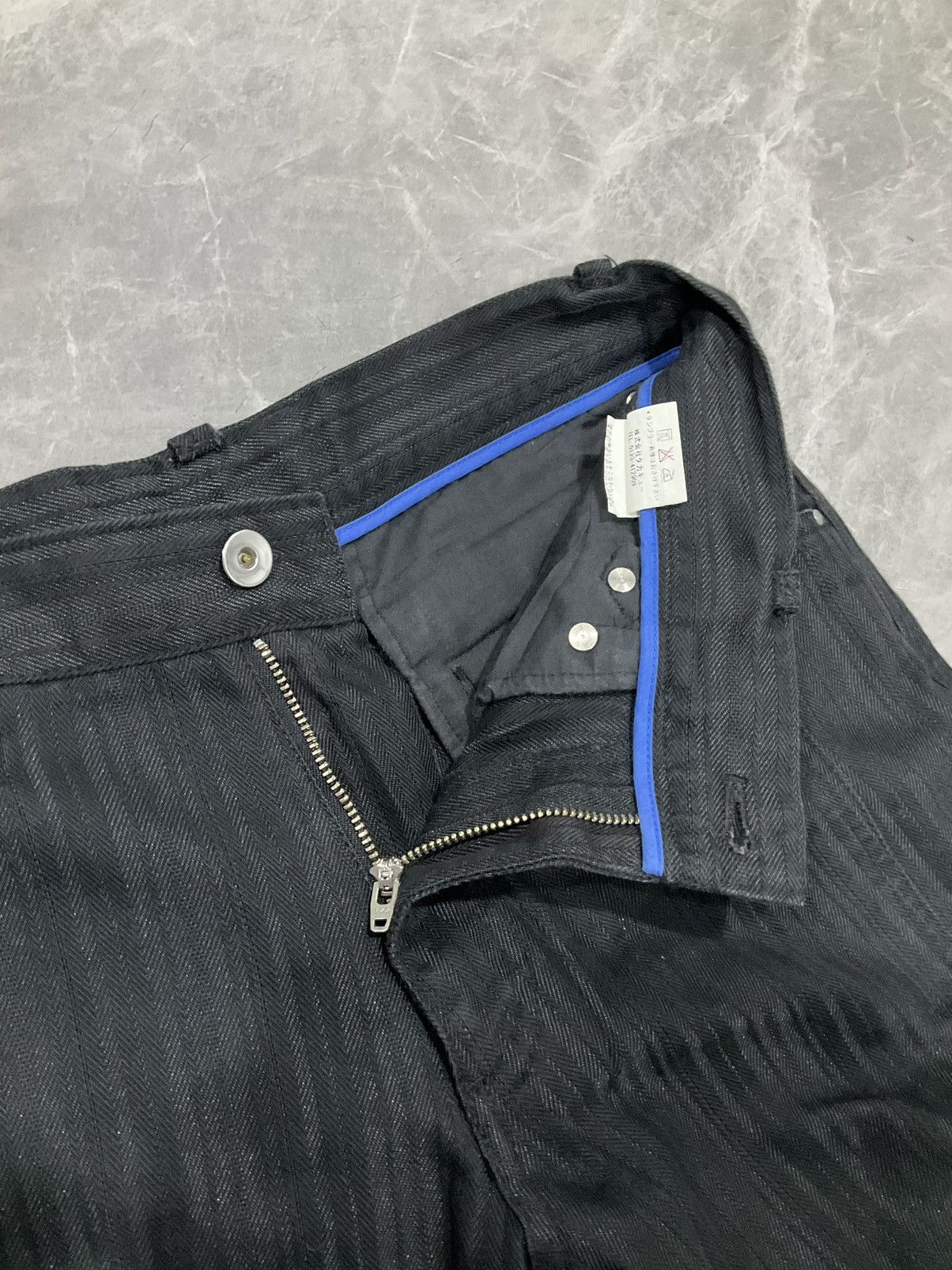 Designer × Japanese Brand Jeans Low Rise Boot Cut with design Flare Striped Size US 31 - 5 Thumbnail