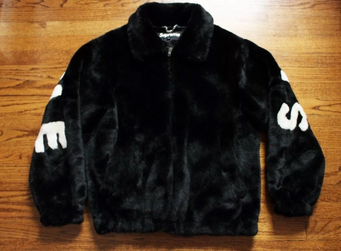 Supreme Supreme black bomber faux fur fw17 Size US M / EU 48-50 / 2 - 2 Thumbnail