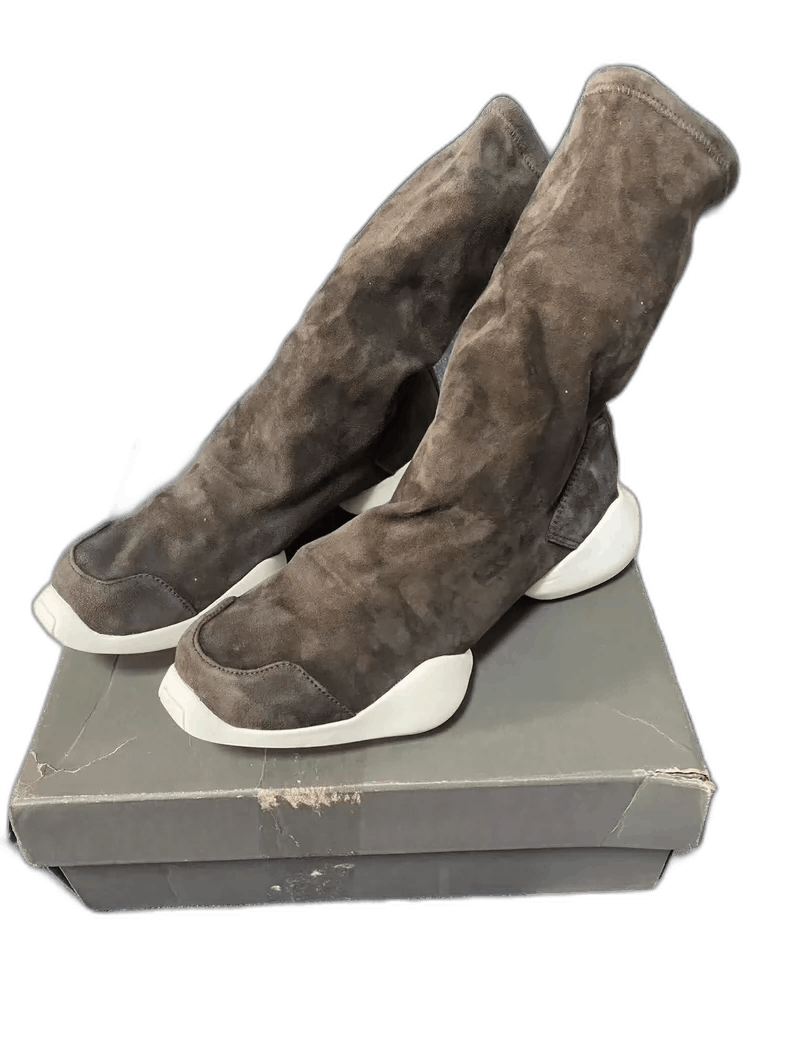 Rick Owens Suede Mid-Calf Boots Size 39.5-yf