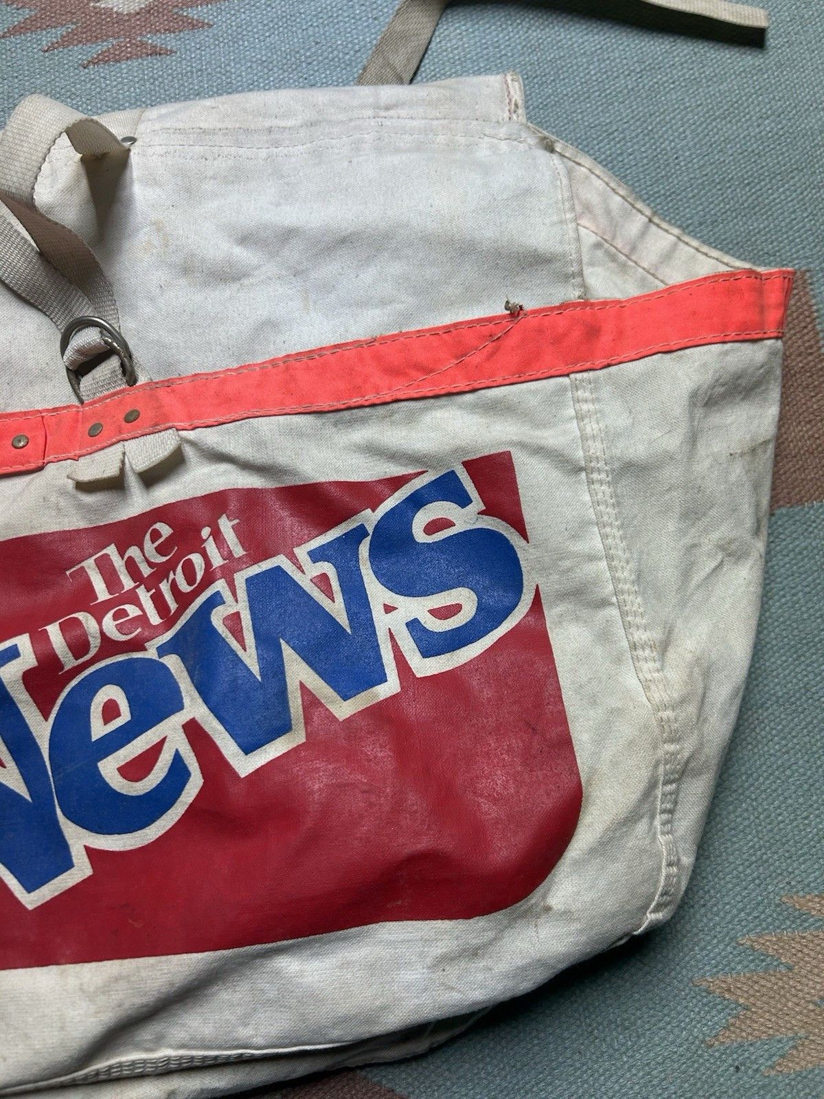 Vintage Vtg Detroit News newspaper saddle bag bicycle canvas newsboy Size ONE SIZE - 8 Thumbnail