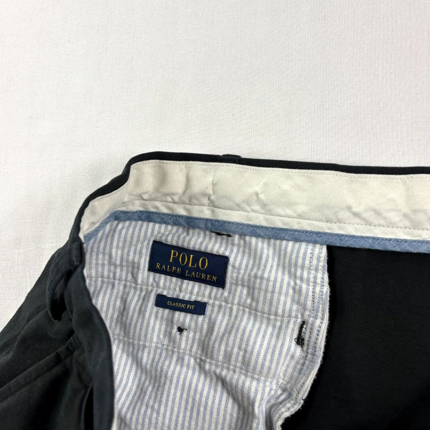 Polo Ralph Lauren Polo Ralph Lauren Pants Mens 46x32 Black Chino Classic Fit Pleated Casual Slacks Size US XXL / EU 58 / 5 - 3 Thumbnail