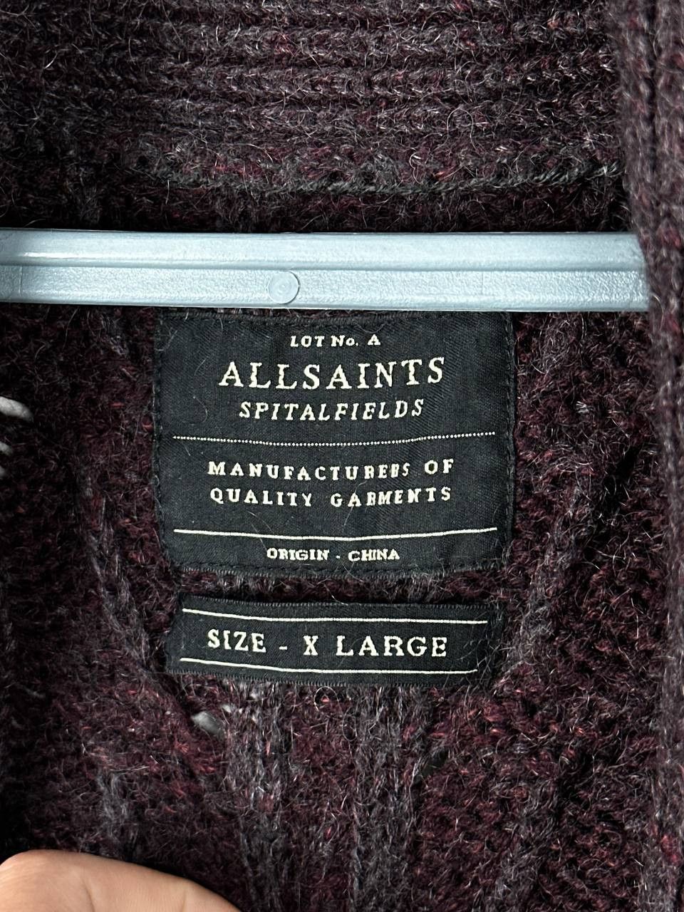 Allsaints Vintage Allsaints Spitalfields Wool Heavyweight Cardigan Size US XL / EU 56 / 4 - 5 Thumbnail