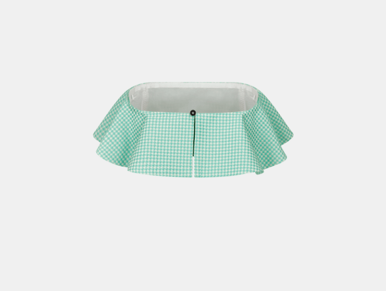 Dior o1w1db10925 441B91 Bandeau Crop Top in White/Aquamarina Size XS / US 0-2 / IT 36-38 - 2 Thumbnail