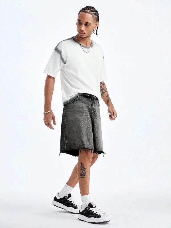 Jean Kusuno x Ryou Vintage RAW washed Shorts Jorts jeans ripped Size US 32 / EU 48 - 2 Thumbnail