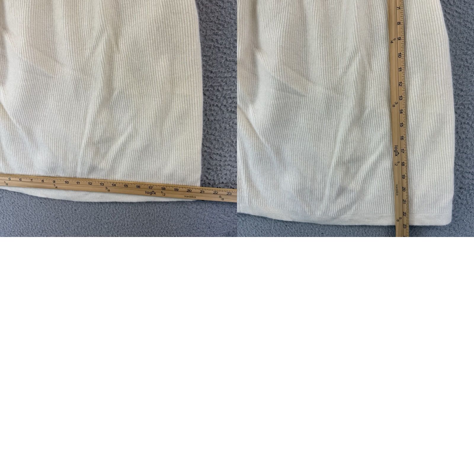 Vintage VINTAGE Pappagallo Skirt Women's Large Ivory Wool Rabbit Knit Pencil 80s Pull On Size 36" / US 14 / IT 50 - 8 Thumbnail