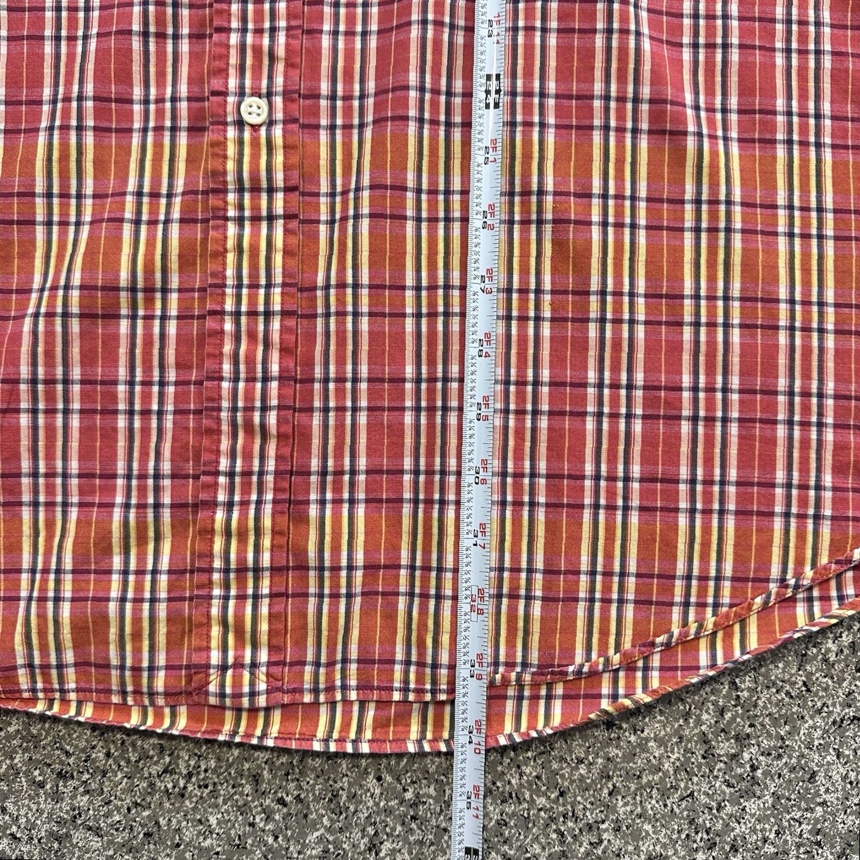 Polo Ralph Lauren Polo Ralph Lauren Shirt Mens 2XL Button-Up Plaid Red Yellow Long Sleeve Cotton Button-Down Classic Fit Size US XXL / EU 58 / 5 - 6 Thumbnail