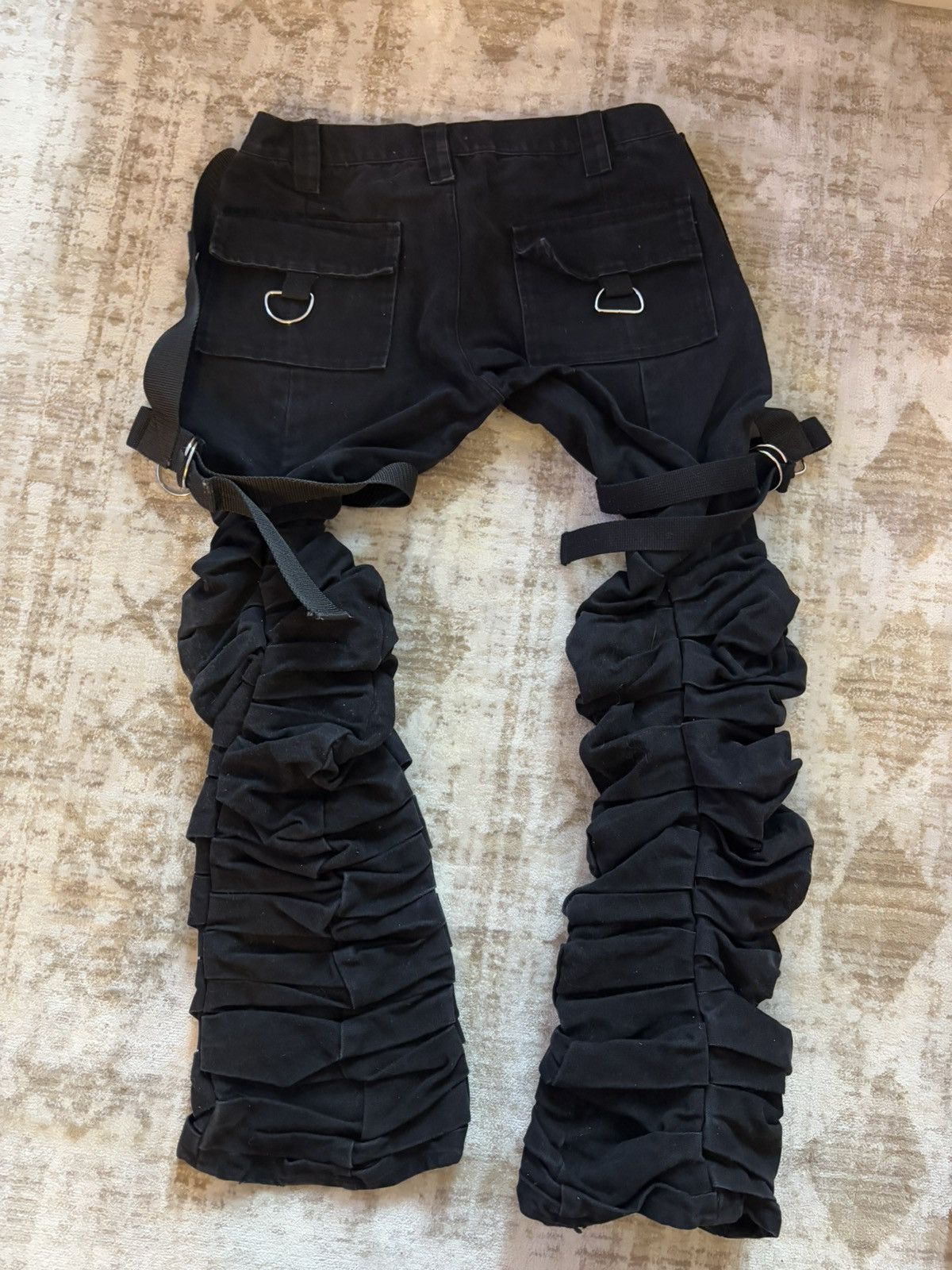 Other Kam Vercetti black stacked cargo pants Size US 30 / EU 46 - 7 Thumbnail