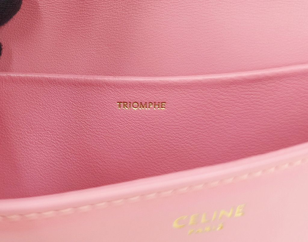 Celine CELINE Triomphe shoulder gold chain pink bag Size ONE SIZE - 5 Thumbnail