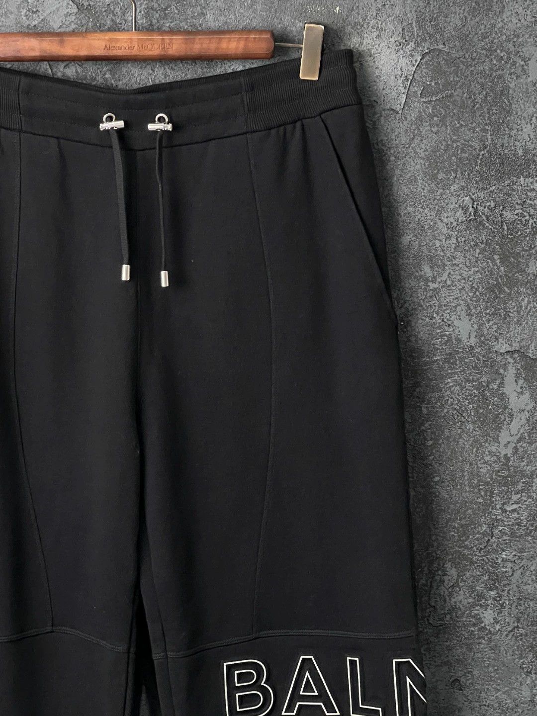 Balmain BALMAIN Black Cotton Drawstring Sweatpants S,M,L Size US 29 - 3 Thumbnail
