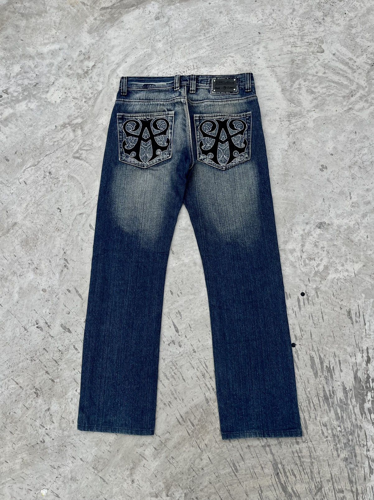 Affliction Vintage Y2K Affliction Denim Killers Embroidery Jeans Size US 32 / EU 48 - 1 Thumbnail