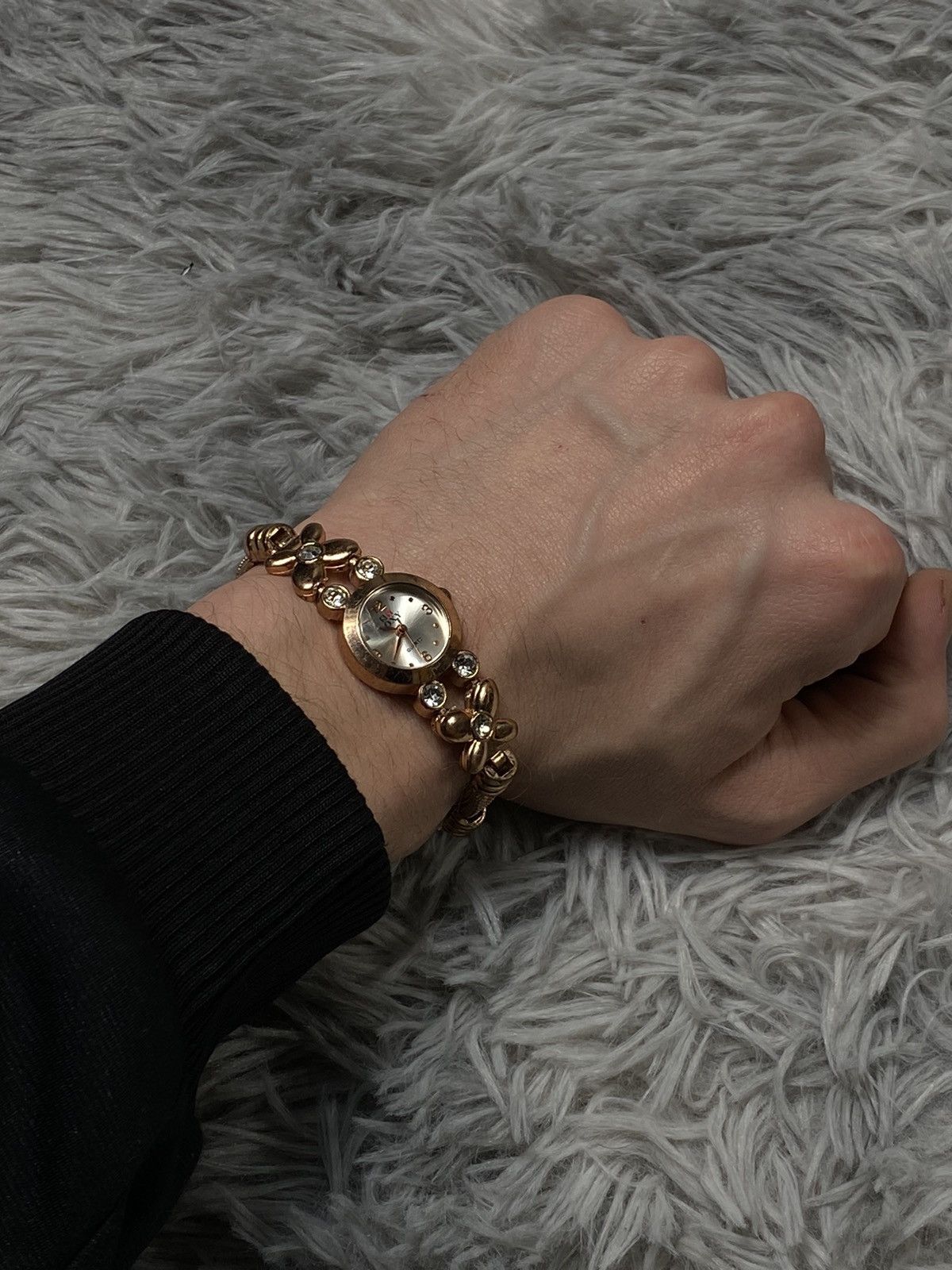 Japanese Brand × Jewelry × Vintage Soxy Gold-Tone Floral Bracelet Watch Size ONE SIZE - 4 Thumbnail