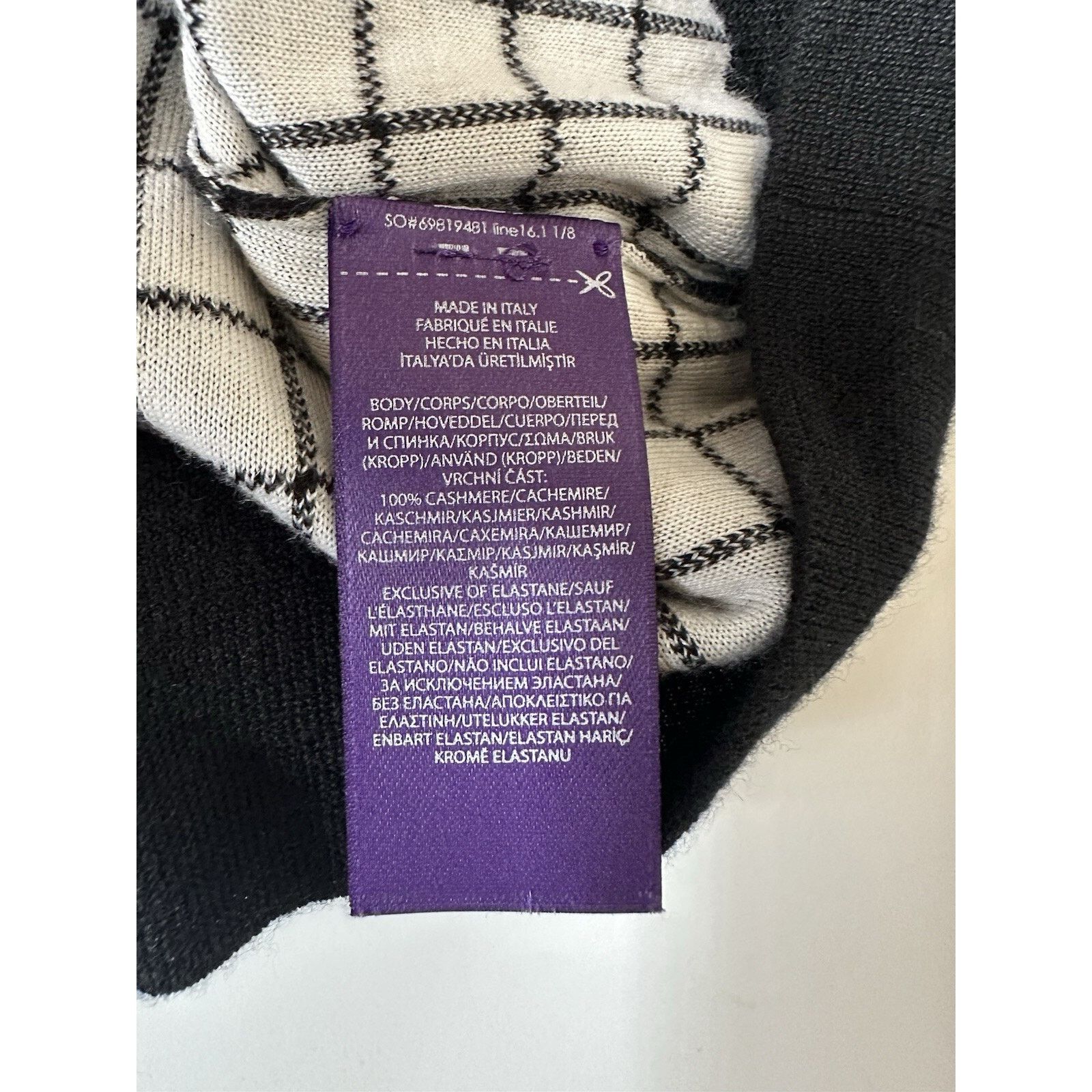 Ralph Lauren Purple Label Ralph Lauren Purple Label V-Neck Cashmere Black Sweater M Size US M / EU 48-50 / 2 - 8 Thumbnail