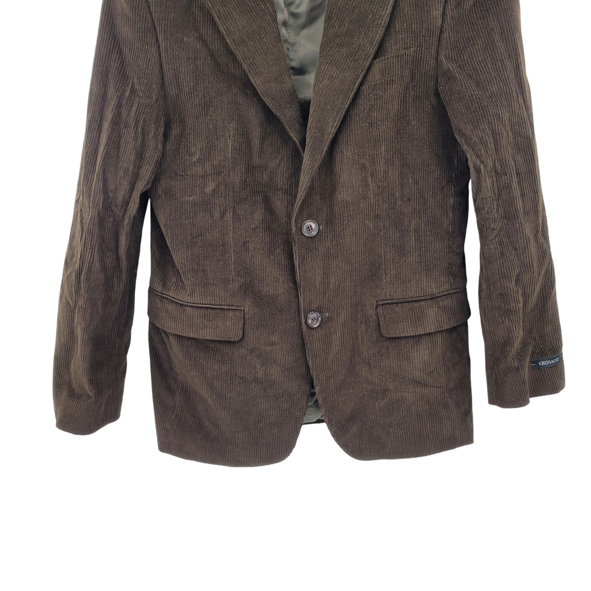 Other Giovani Mens Regular Fit Corduroy Sports Jacket 46 Brown Co Size 46R - 6 Thumbnail