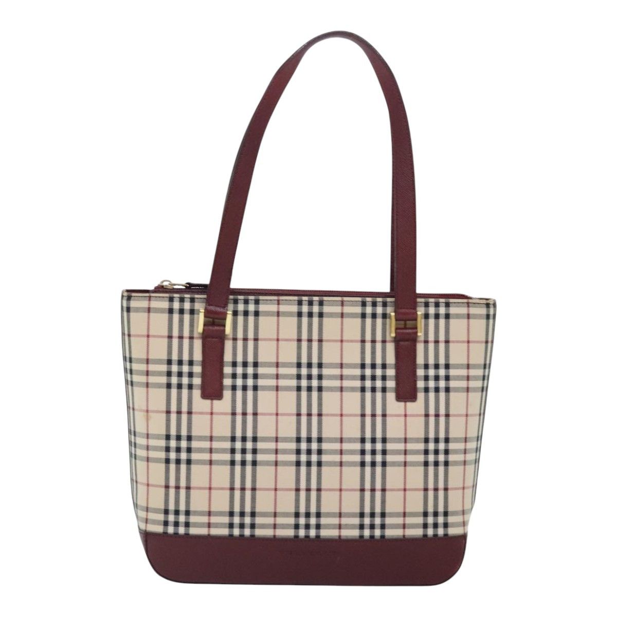 Burberry Nova Check Beige Canvas Tote Bag (Pre-Owned) Size ONE SIZE - 1 Thumbnail