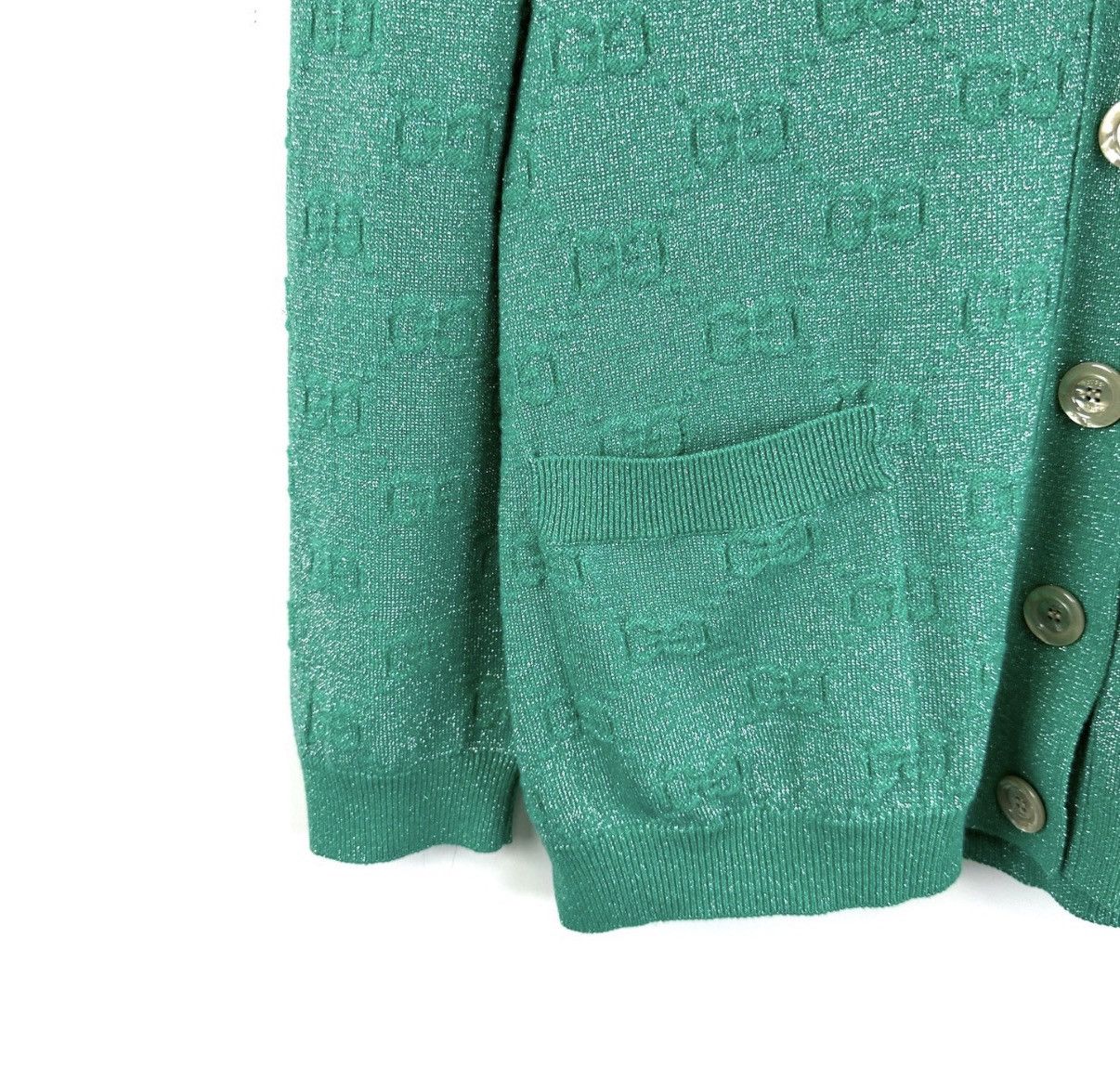 Gucci Gucci Double G Logo Long Sleeve Cardigan K12 Size M / US 6-8 / IT 42-44 - 5 Thumbnail