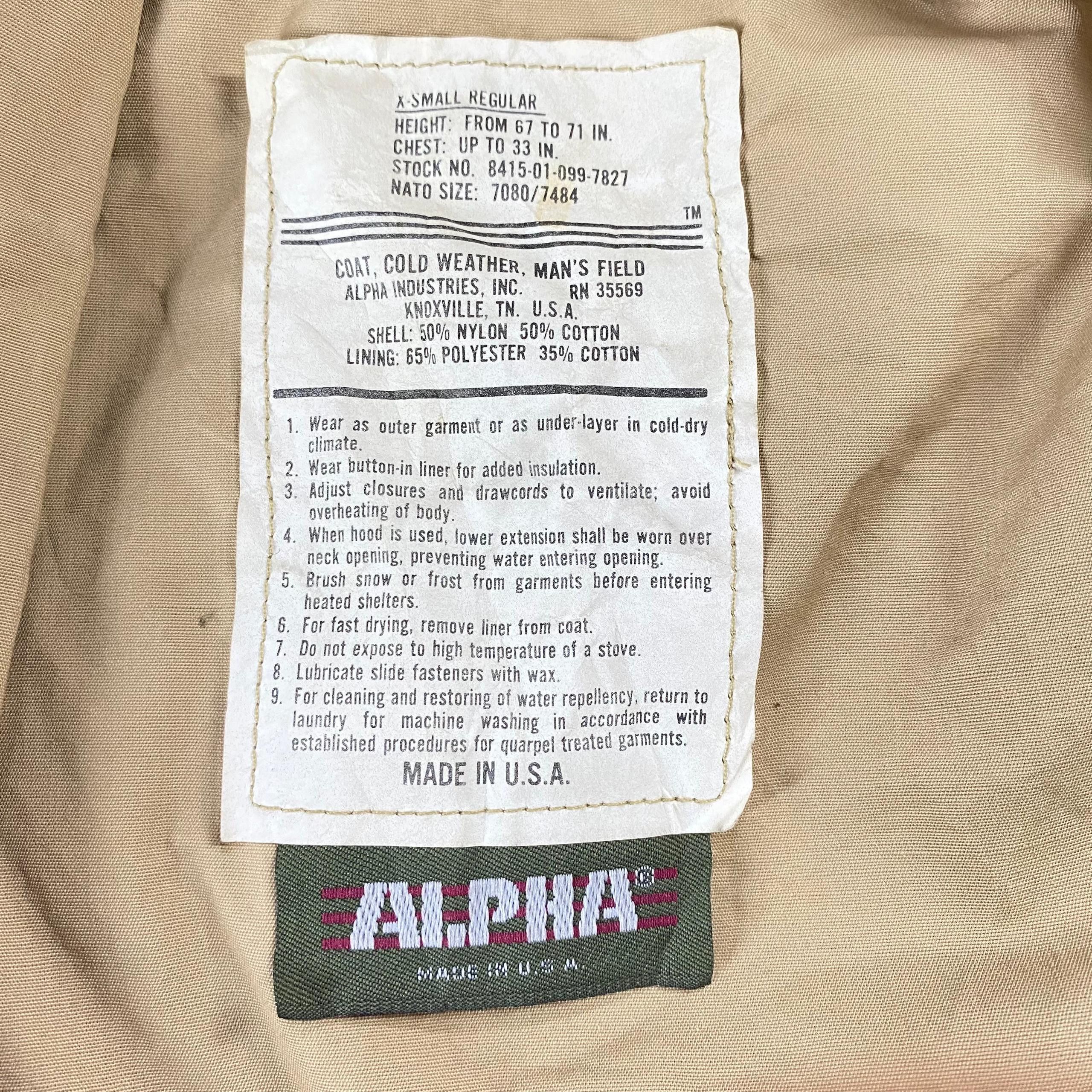 Alpha Industries Vintage 90s Alpha Industry Workers Parka Jacket Size US S / EU 44-46 / 1 - 9 Thumbnail