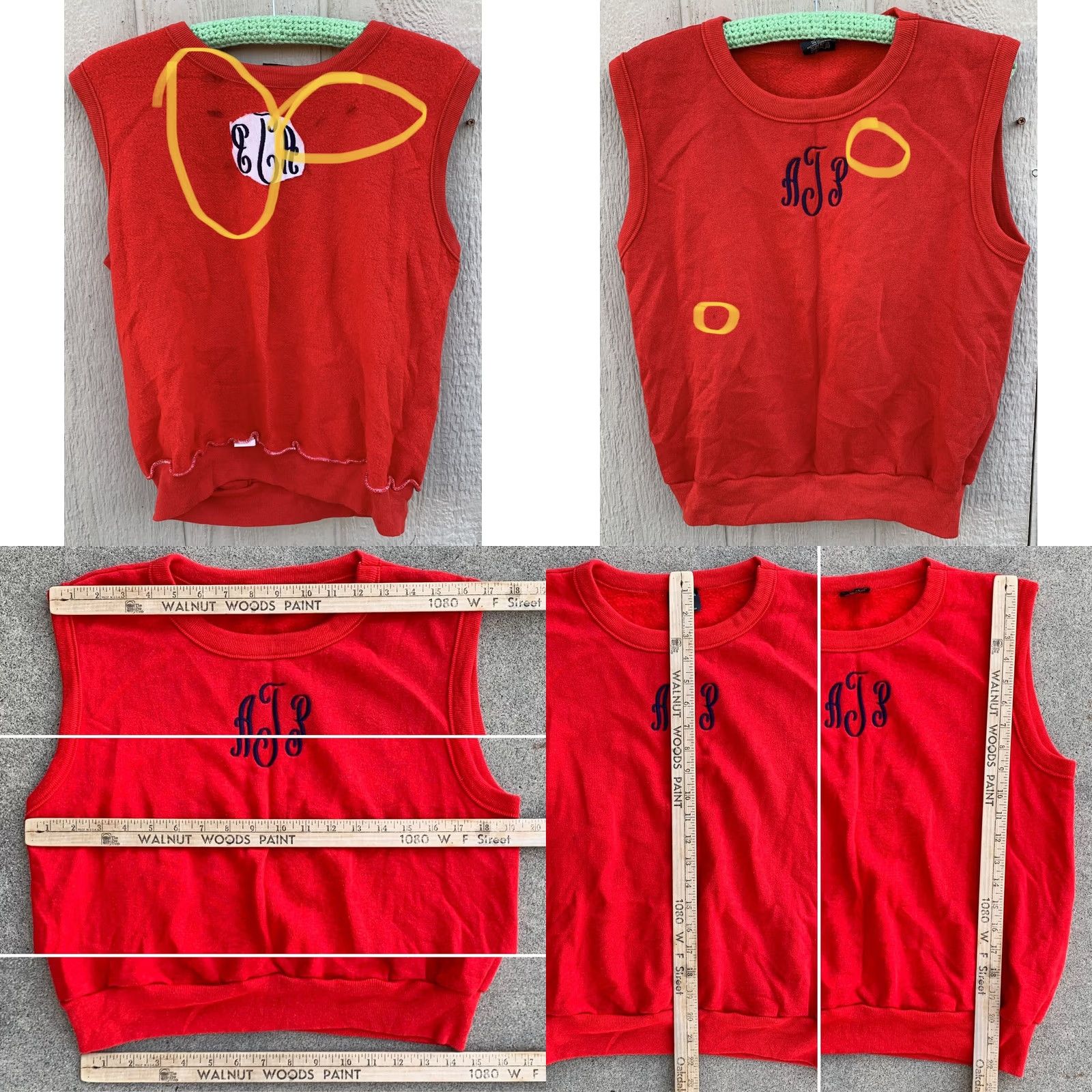 Vintage VINTAGE Steinwurtzel Sleeveless Sweatshirt Muscle Shirt Red Embroidered Blue Size L Mens 80s Size US L / EU 52-54 / 3 - 8 Thumbnail