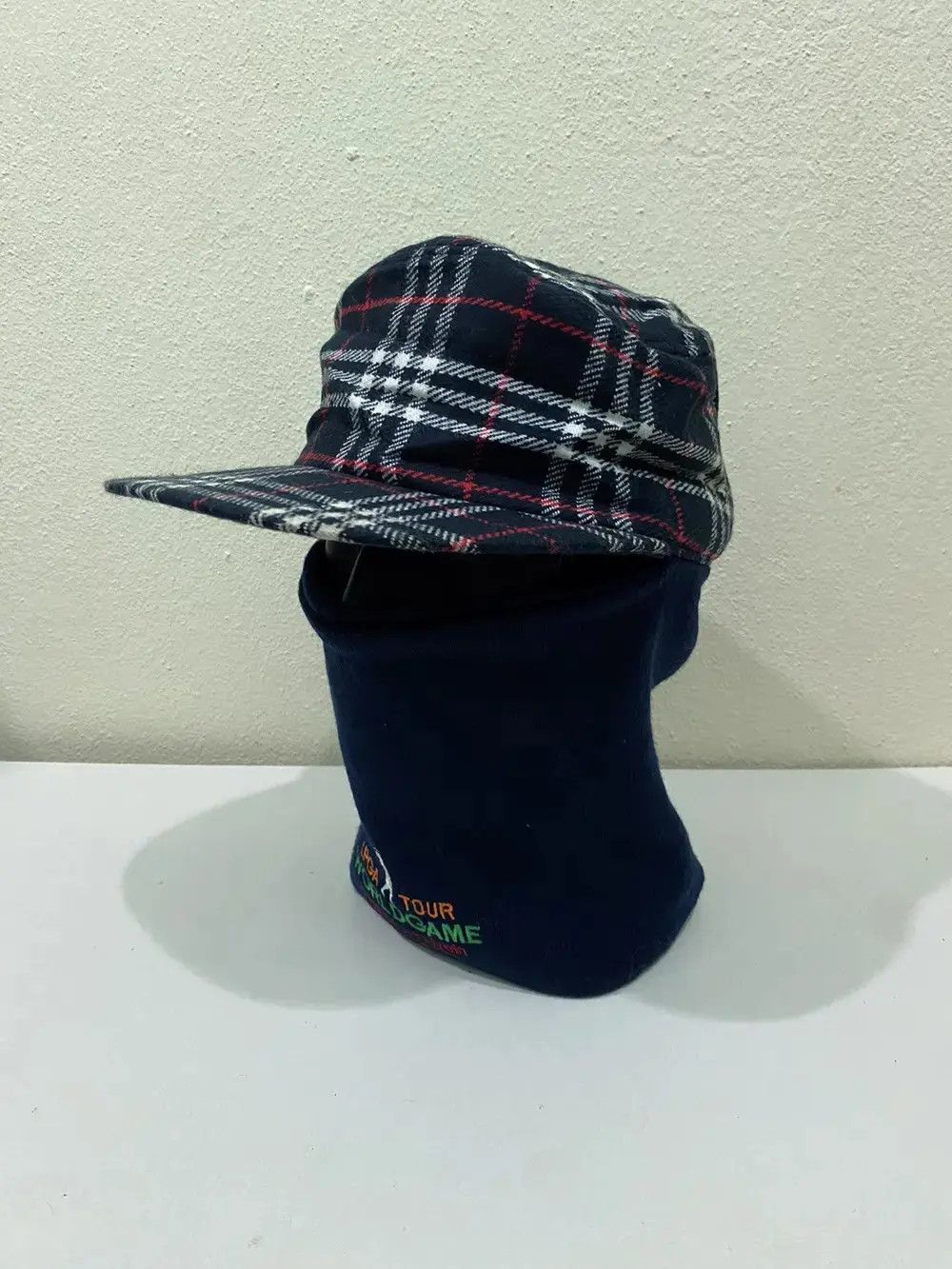 Japanese Brand × Vintage Vintage LPGA Tour Balaclava Plaid Tartan Hat Size ONE SIZE - 3 Thumbnail
