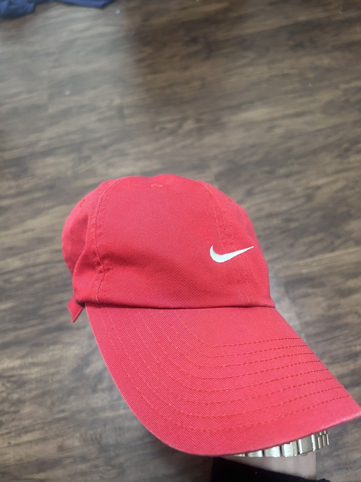 Nike × Vintage Nike y2k red adjustable dad hat cap Size ONE SIZE - 3 Thumbnail