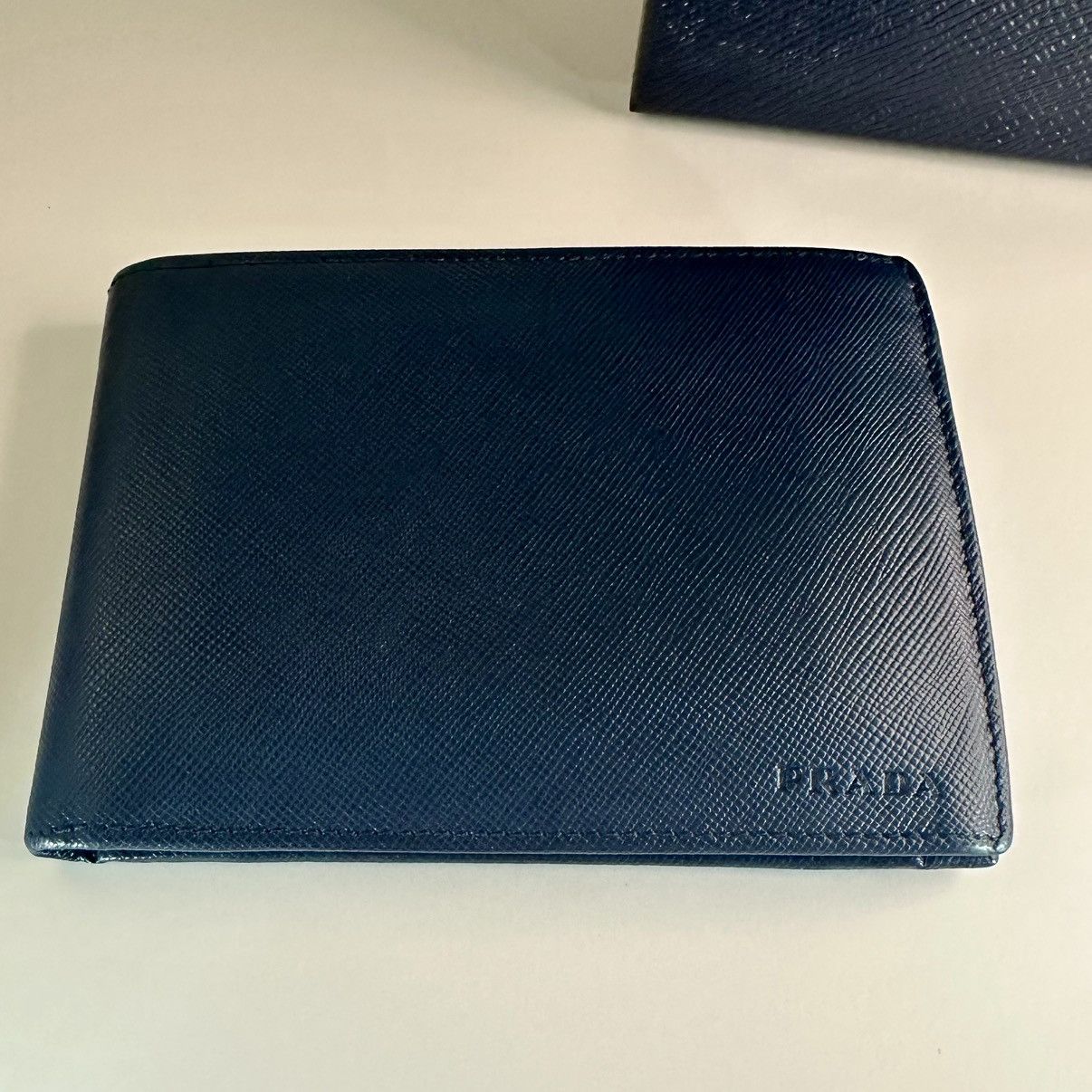 Prada Prada 2M0002 Saffiano Leather Wallet Baltico Navy Box+COA Size ONE SIZE - 3 Thumbnail