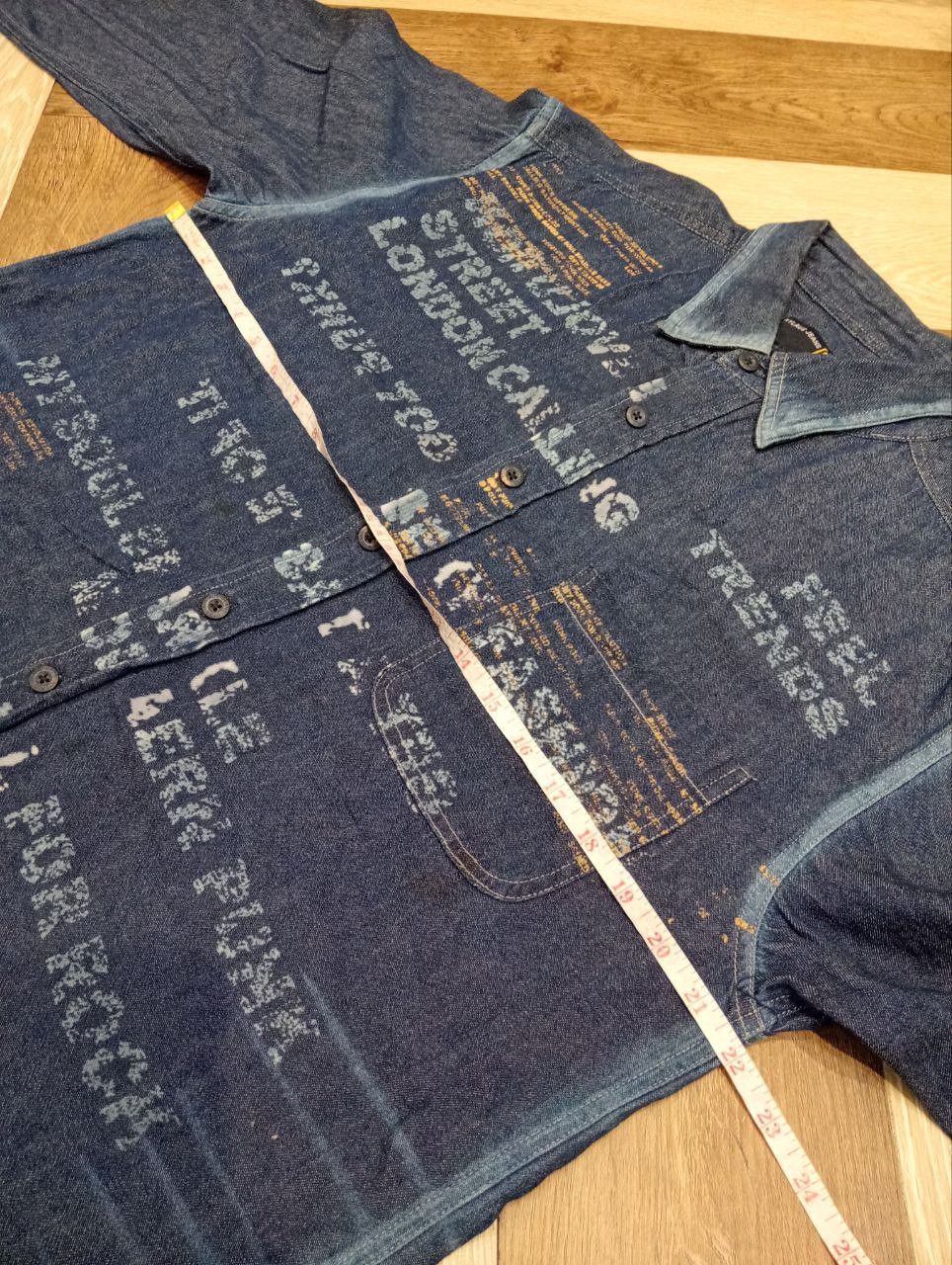 Japanese Brand JAPANESE NYLAUS JEANS LONDON CALLING BLUE DENIM SHIRT Size US L / EU 52-54 / 3 - 9 Thumbnail