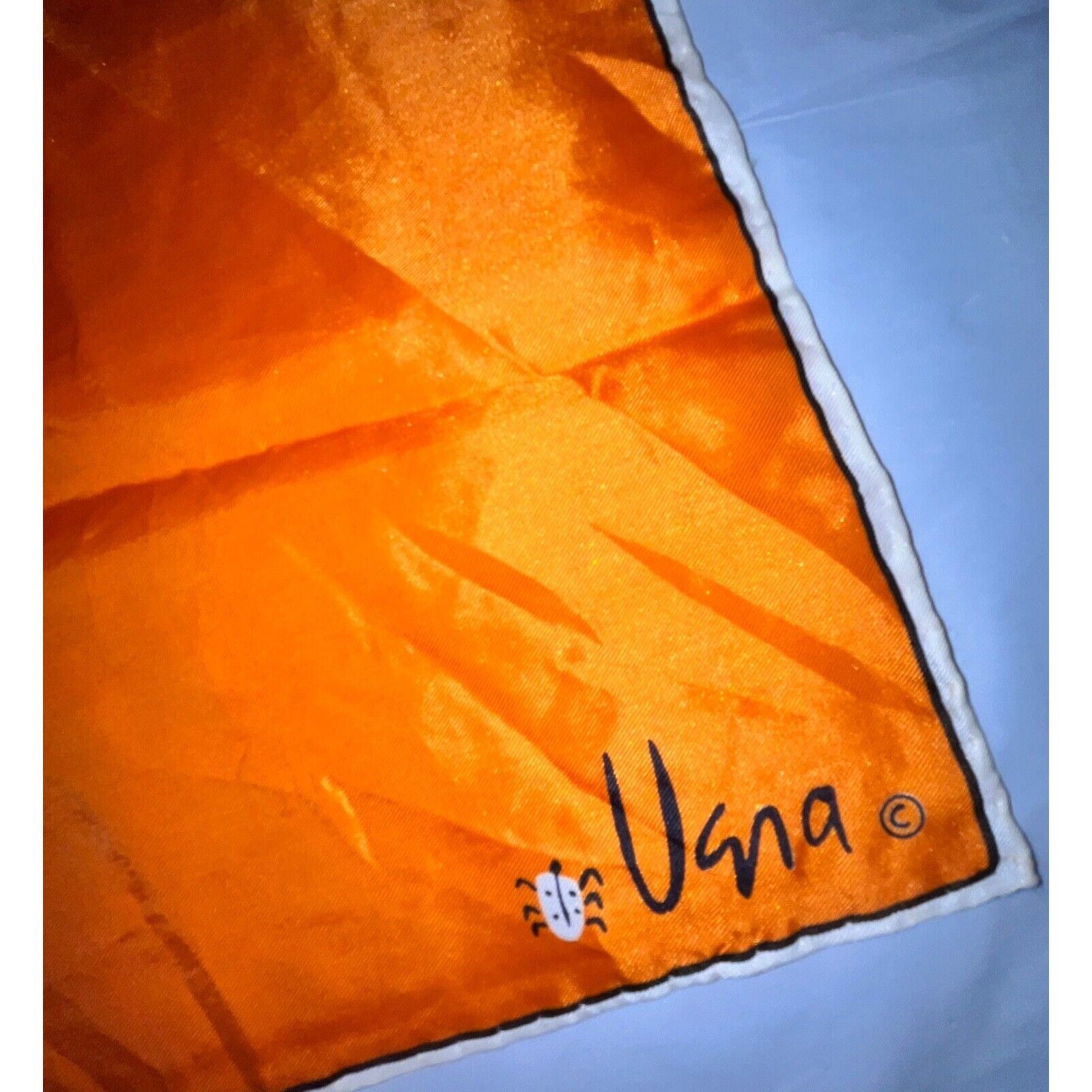 Other Vintage Vera Neumann Scarf - Ladybug Sign - Orange, Yellow, Size ONE SIZE - 3 Thumbnail