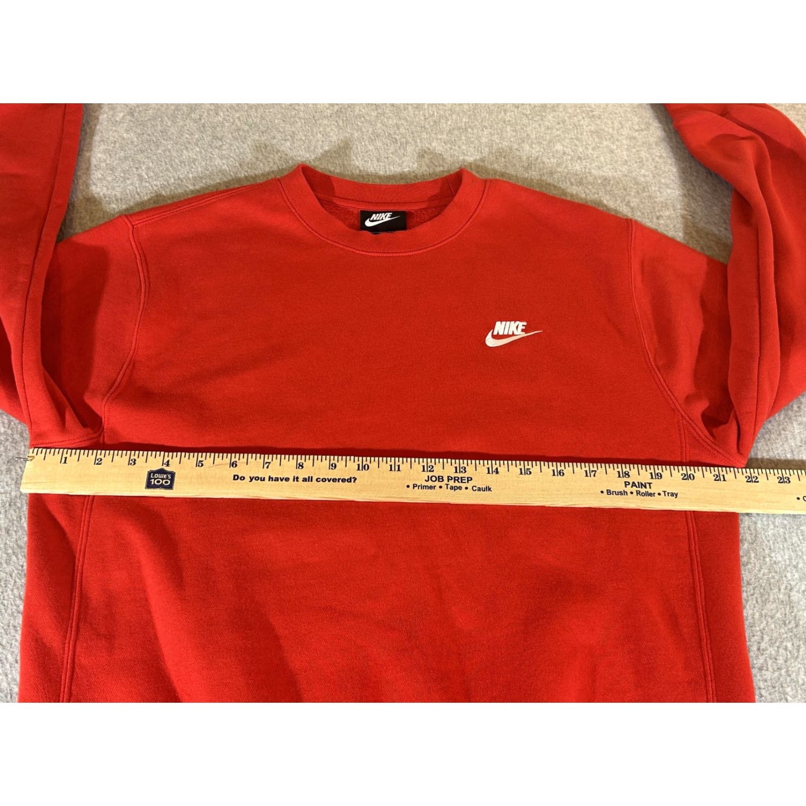 Nike Nike Sportswear Club Fleece Sweatshirt Mens Small Red Swoosh Logo Crewneck Pullover Regular Fit Size US S / EU 44-46 / 1 - 3 Thumbnail