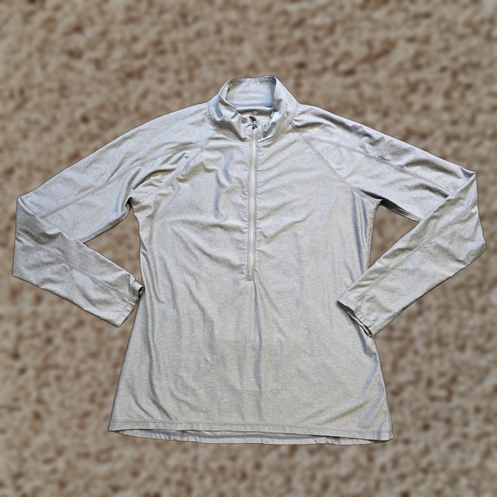 Athleta Athleta Top Women Large Gray 1/4 Zip Long Sleeve Casual Athletic Basic Size L / US 10 / IT 46 - 1 Thumbnail