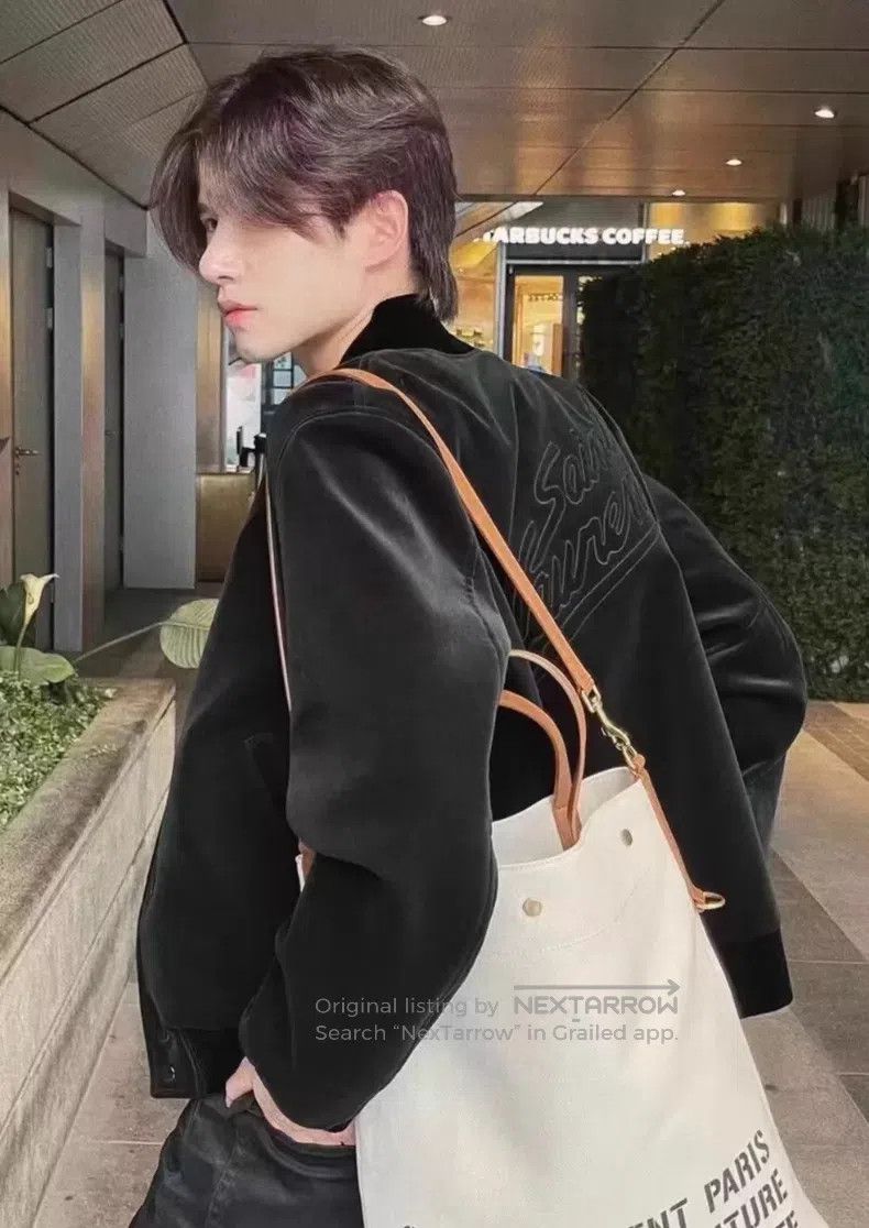 Saint Laurent Paris Saint Laurent Paris Velvet baseball jacket i Size US L / EU 52-54 / 3 - 7 Thumbnail