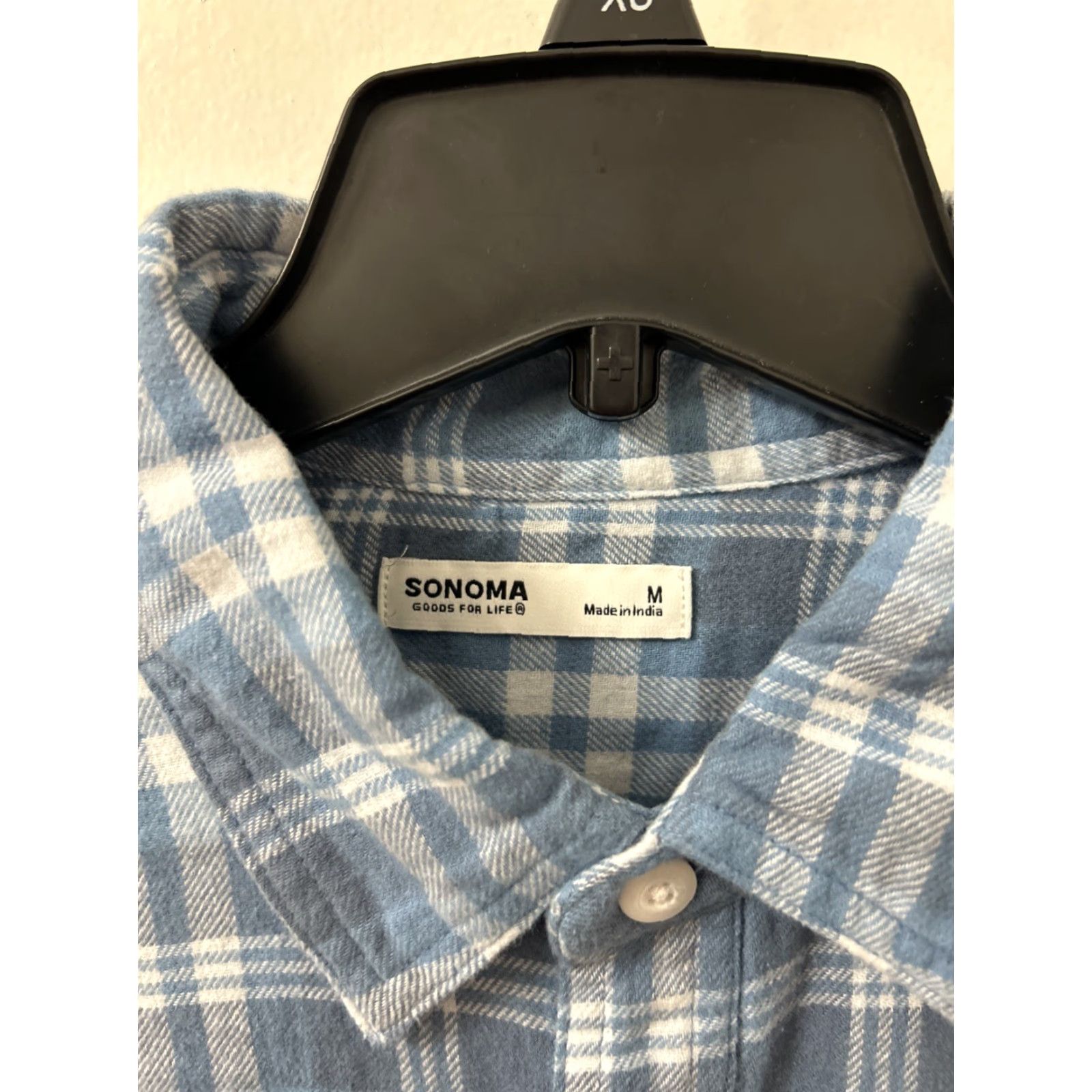 Vintage Sonoma Shirt Mens Medium Blue Plaid Flannel Button-Down Long Sleeve Supersoft Size US M / EU 48-50 / 2 - 6 Thumbnail