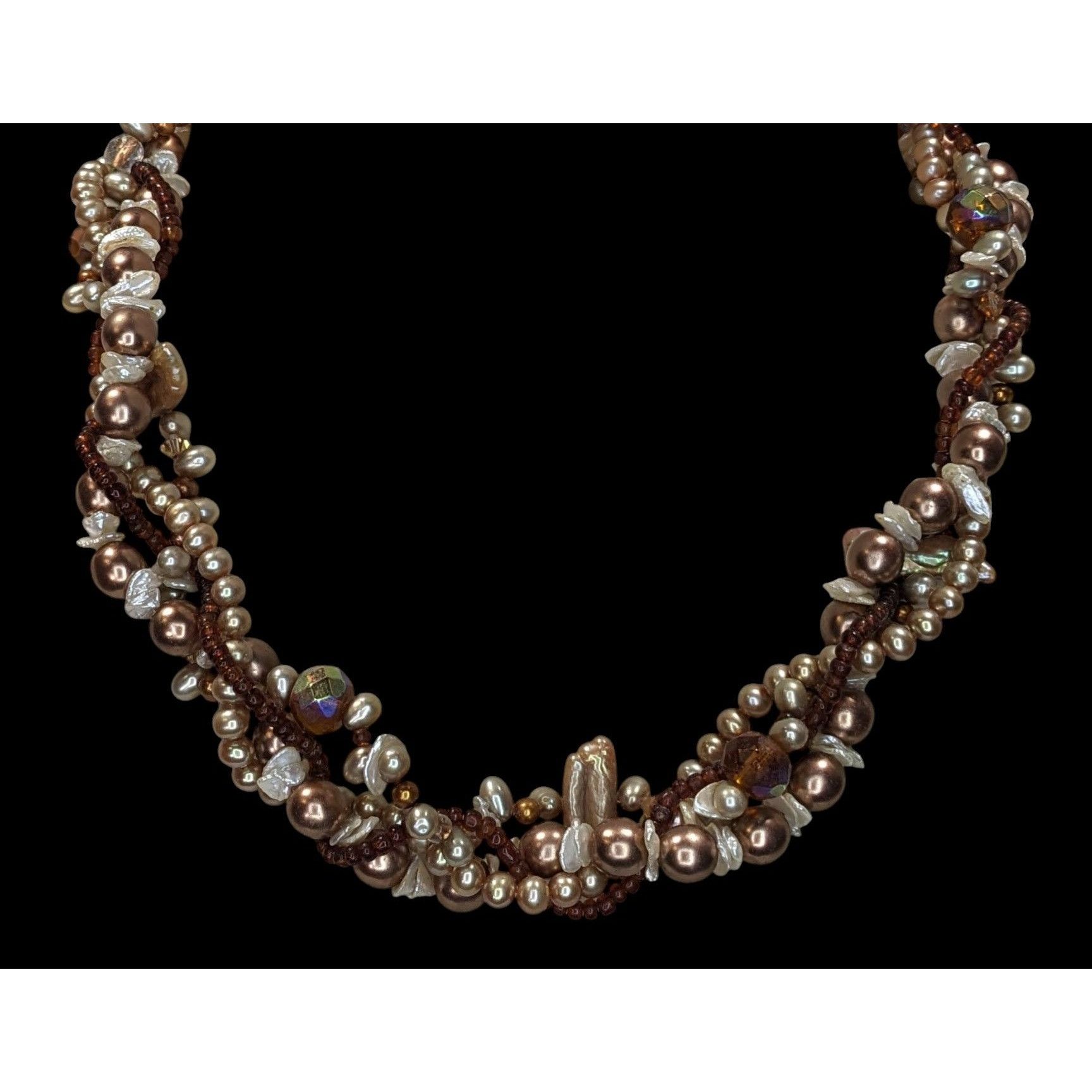Handmade Vintage Handmade Mermaidcore Braided Freshwater Pearl & Glas Size ONE SIZE - 5 Thumbnail