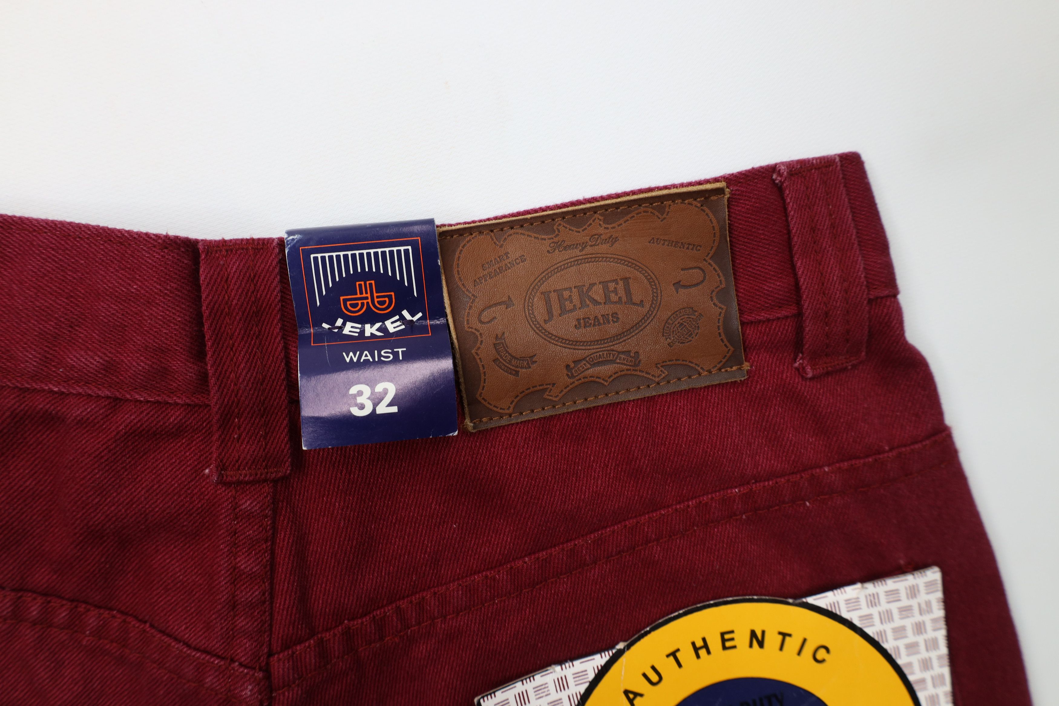 Vintage Deadstock Vintage 90s Streetwear Skateboard Jeans Burgundy Size US 32 / EU 48 - 16 Thumbnail
