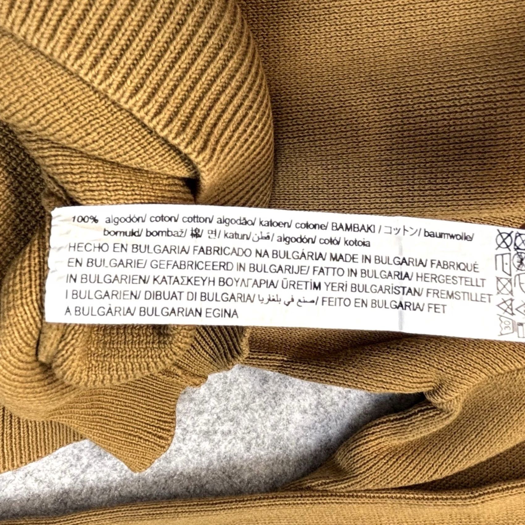 Zara Zara Jumper Mens Medium Mustard Crew Neck Pullover Long Sleeve Regular Cotton Size US M / EU 48-50 / 2 - 5 Thumbnail