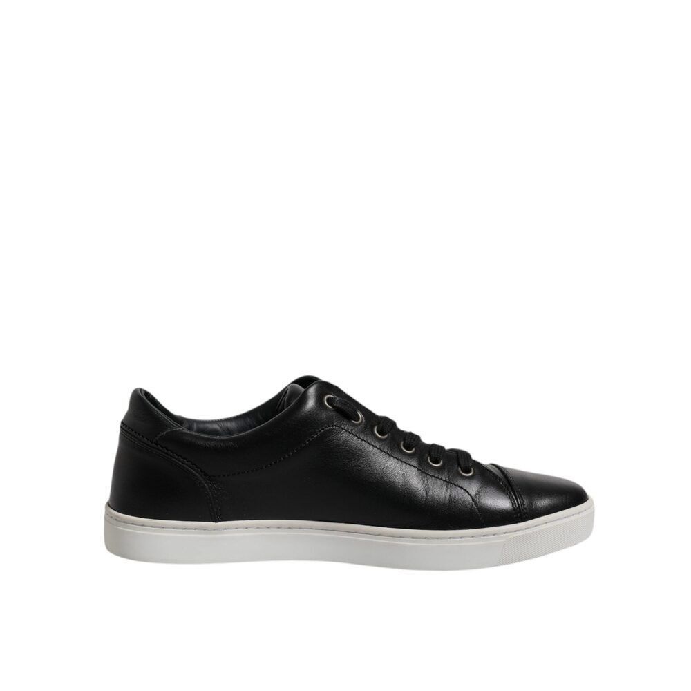 Dolce & Gabbana Dolce & Gabbana Black London Nappa Leather Men Sneakers Shoe Size US 7 / EU 40 - 7 Thumbnail