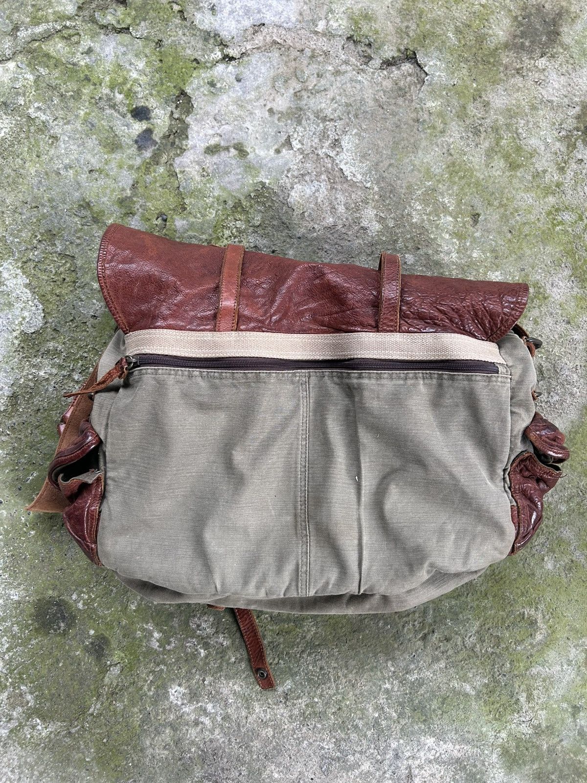 Other RARE Tough Jeansmith Brown Leather Messenger Bag D Size ONE SIZE - 4 Thumbnail