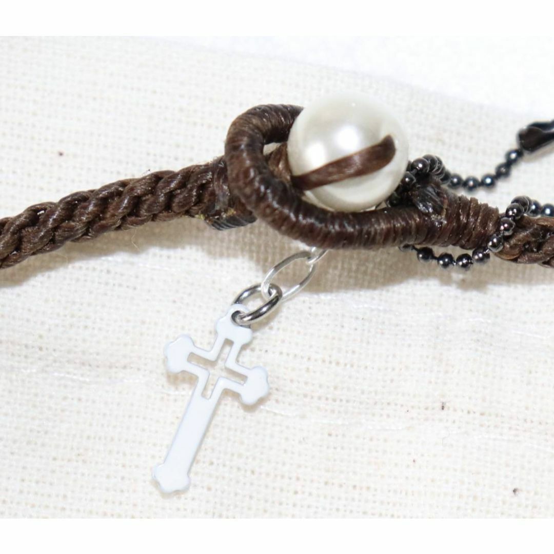 Japanese Brand Gunda Pearl Cross Pendant Bubble Bracelet Size ONE SIZE - 3 Thumbnail