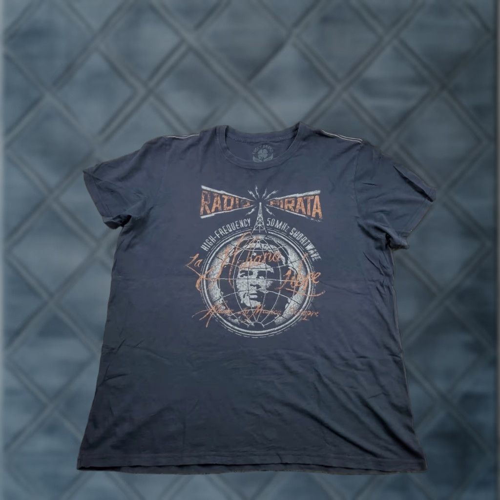 Lucky Brand Lucky Brand T Shirt 2XL Mens Gray Short Sleeve Graphic Print Crew Neck Rock Classic Decade/Theme Pirata Che Guevera Size US XXL / EU 58 / 5 - 1 Thumbnail