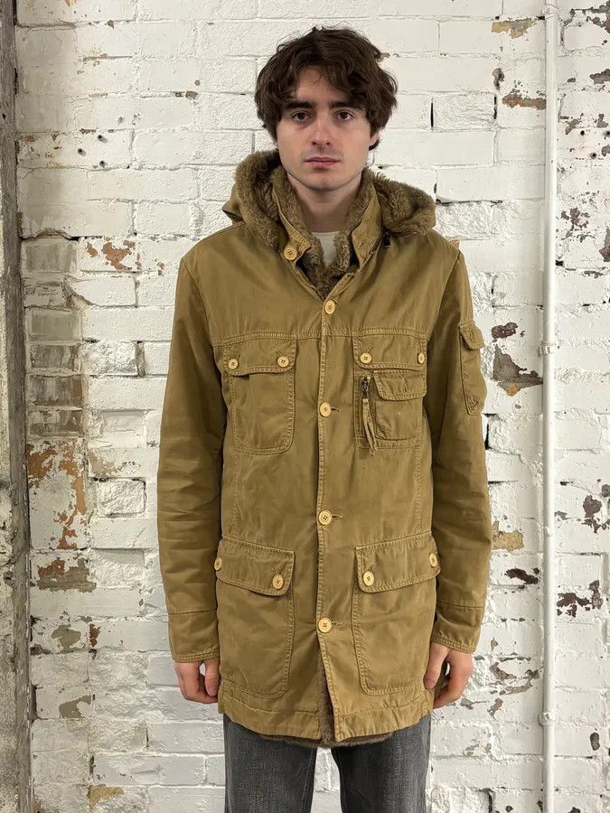 Daniele Alessandrini 2000s Daniele Alessandrini Military Camel Multi Pockets Faux Fur Jacket Size US S / EU 44-46 / 1 - 1 Thumbnail